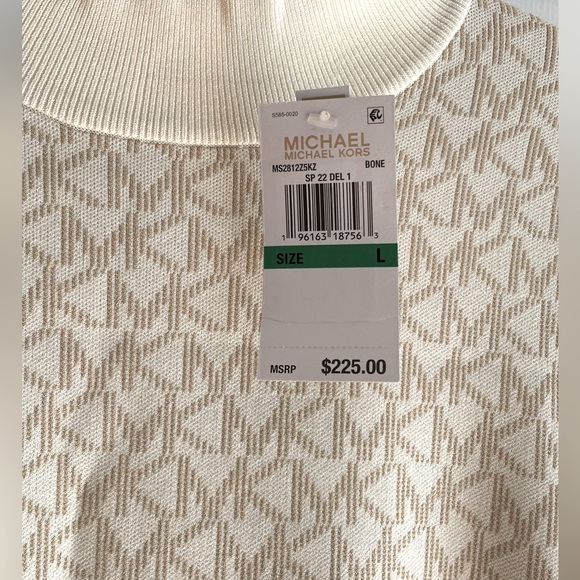 NWT Micheal Kors Logo Jacquard Mock neck Dress - Picture 5 of 8